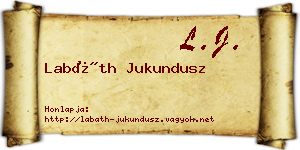 Labáth Jukundusz névjegykártya